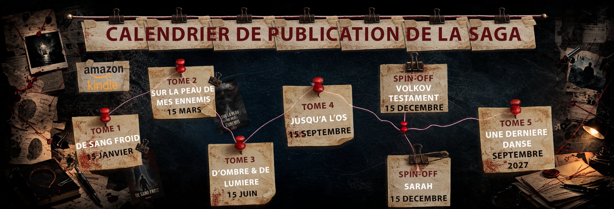 Fresque de progression des sorties du Cycle Amaury Vincent